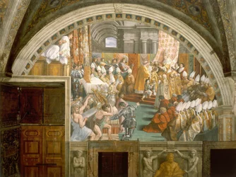 Coronation of Charlemagne by Leo III in St. Peter